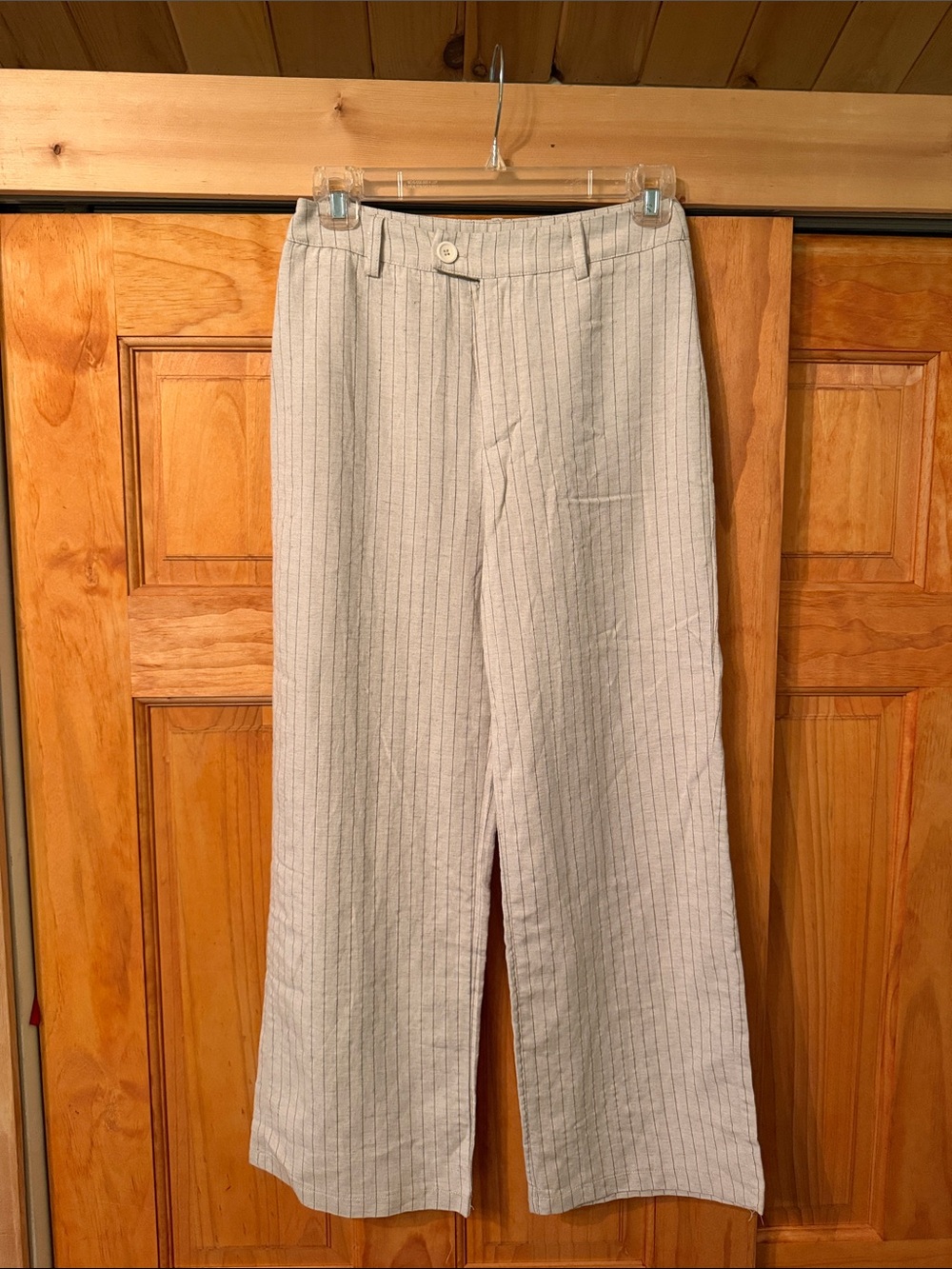 Cider Light Tan Pinstripe Men’s Straight-Leg Pants